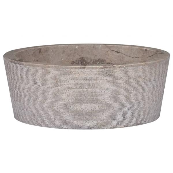 ARDEBO.de - Waschbecken Grau Ø40x15 cm Marmor