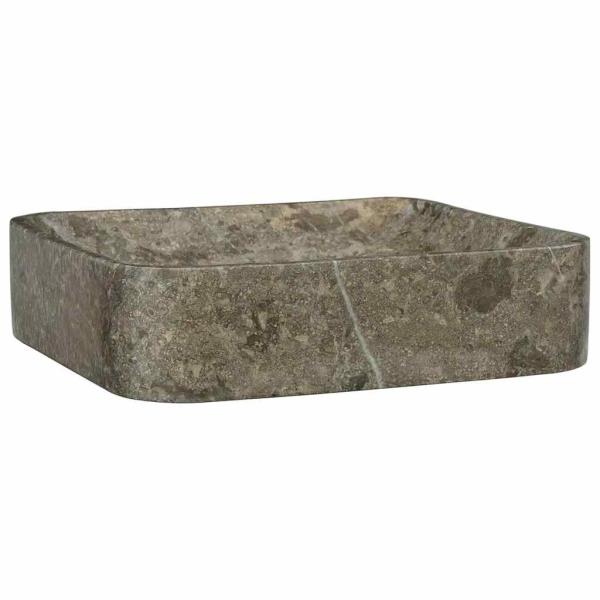 Waschbecken Grau 40x40x10 cm Marmor