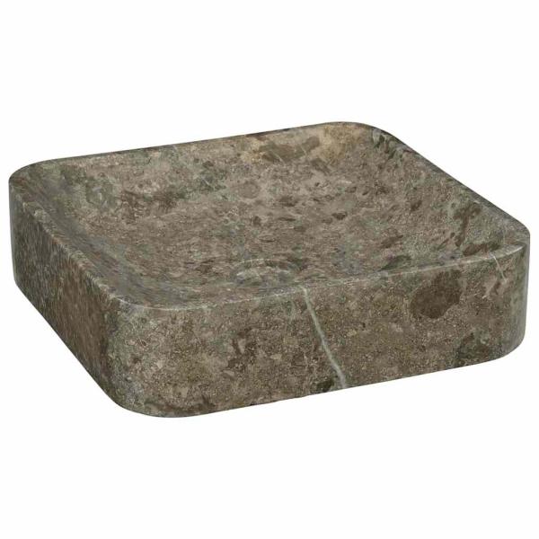 Waschbecken Grau 40x40x10 cm Marmor