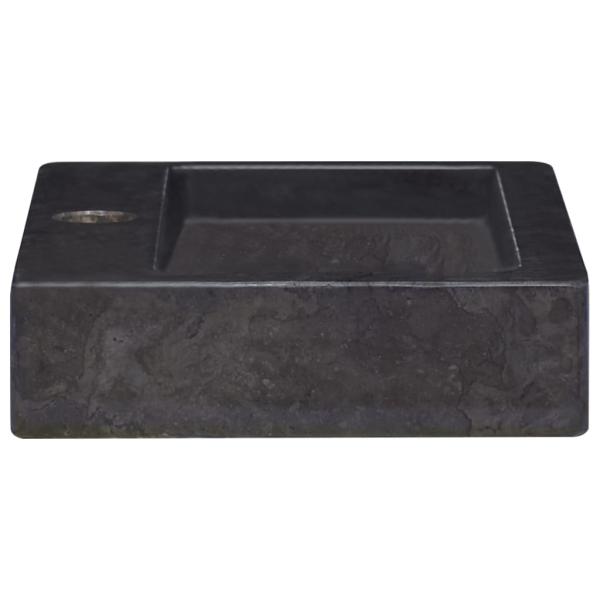 Wandwaschbecken Schwarz 38x24x6,5 cm Marmor