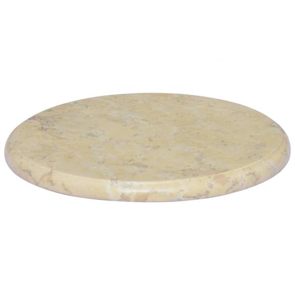 Tischplatte Creme Ø40x2,5 cm Marmor 
