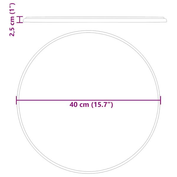 Tischplatte Creme Ø40x2,5 cm Marmor 