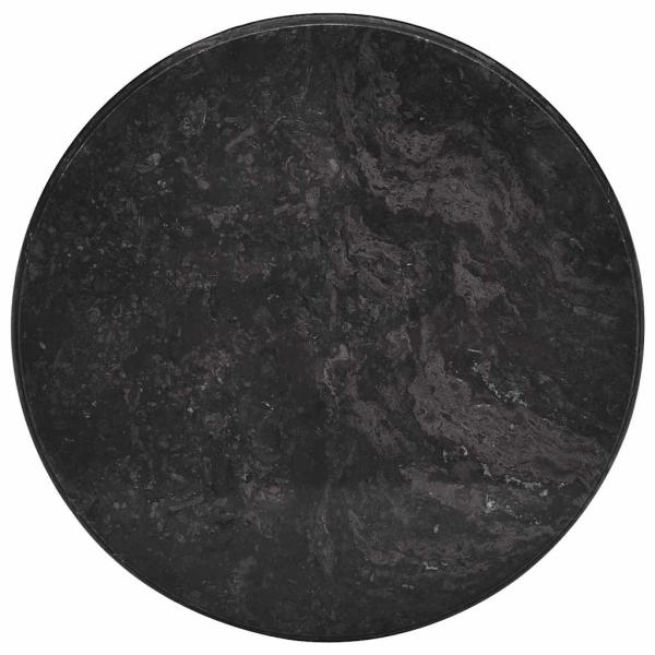 Tischplatte Schwarz Ø50x2,5 cm Marmor