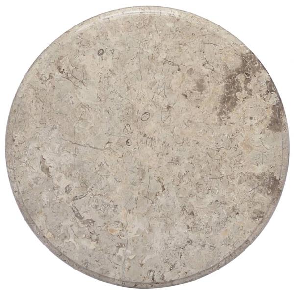 ARDEBO.de - Tischplatte Grau Ø50x2,5 cm Marmor