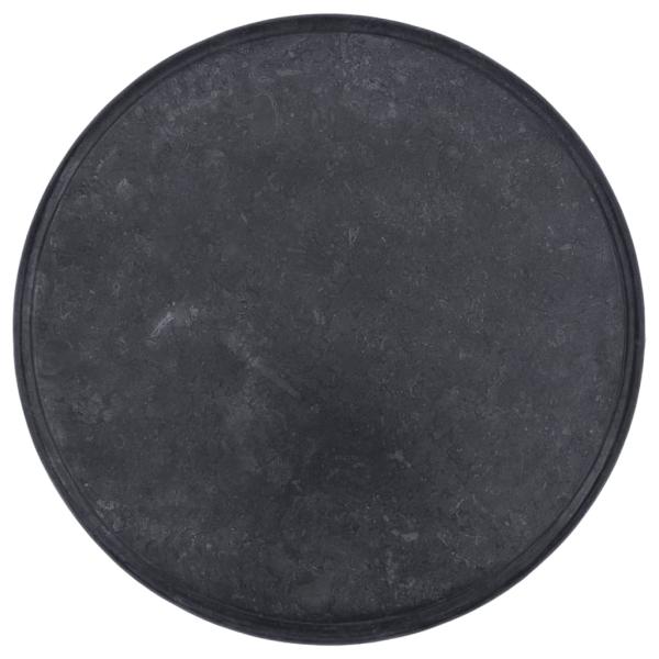 Tischplatte Schwarz Ø60x2,5 cm Marmor