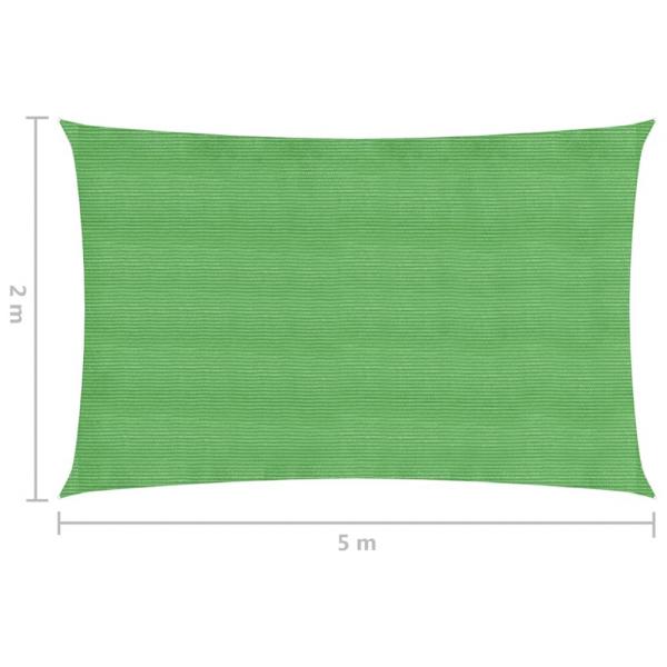 Sonnensegel 160 g/m² Hellgrün 2x5 m HDPE