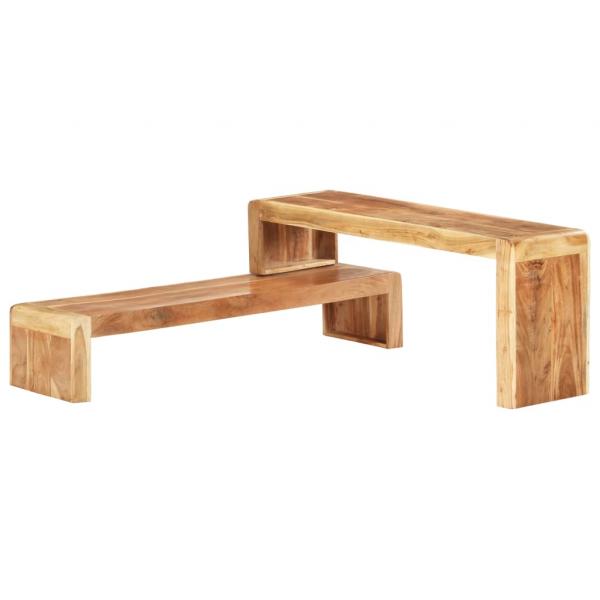 2-tlg. TV-Schrank Massivholz Akazie 