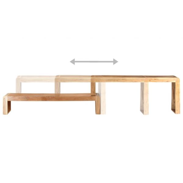 2-tlg. TV-Schrank Massivholz Akazie 