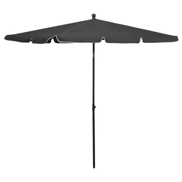 ARDEBO.de - Sonnenschirm mit Mast 210x140 cm Anthrazit