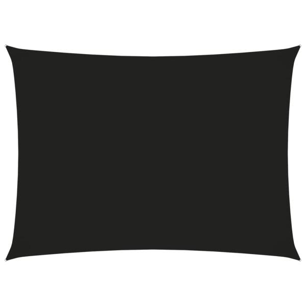 Sonnensegel Oxford-Gewebe Rechteckig 3,5x5 m Schwarz
