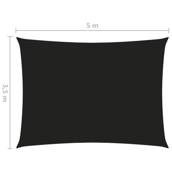 Sonnensegel Oxford-Gewebe Rechteckig 3,5x5 m Schwarz