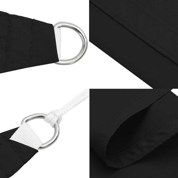 Sonnensegel Oxford-Gewebe Rechteckig 3,5x5 m Schwarz