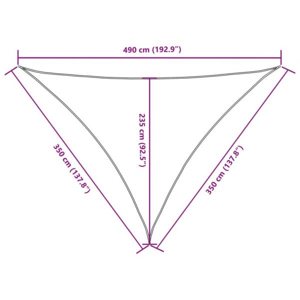 Sonnensegel Oxford-Gewebe Dreieckig 3,5x3,5x4,9 m Schwarz