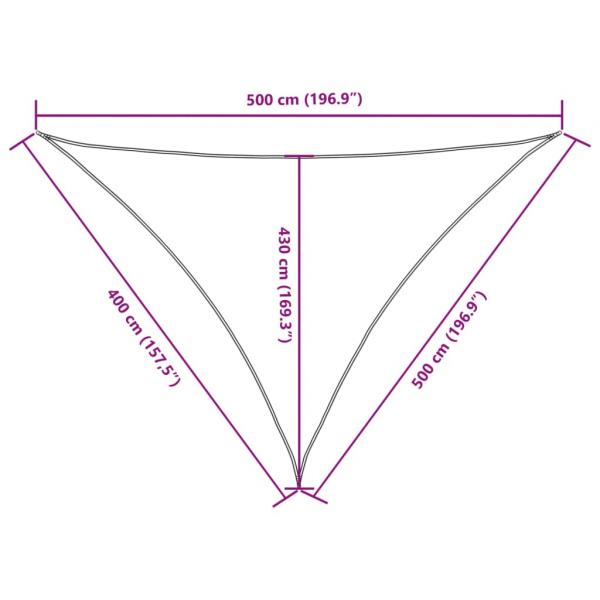 Sonnensegel Oxford-Gewebe Dreieckig 4x5x5 m Schwarz