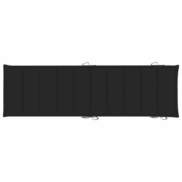 Sonnenliege mit Auflage Akazie Massivholz 