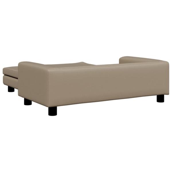 Hundebett mit Verlängerung Cappuccino 100x50x30 cm Kunstleder