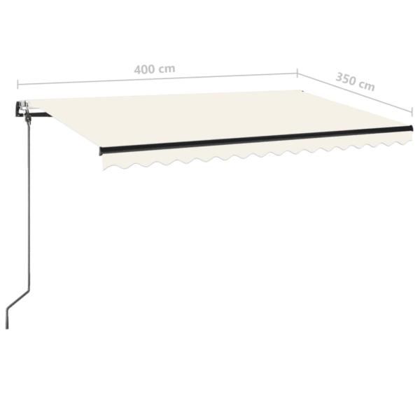 Markise Automatisch Einziehbar 400x350 cm Creme