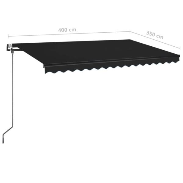 Markise Automatisch Einziehbar 400x350 cm Anthrazit