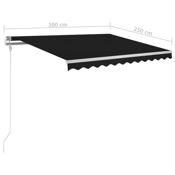 Standmarkise Manuell Einziehbar 300x250 cm Anthrazit