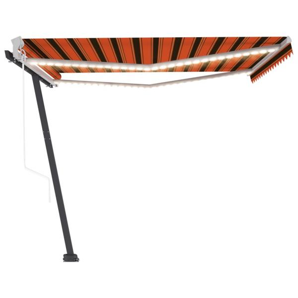 Automatische Markise mit LED & Windsensor 400x300 Orange/Braun