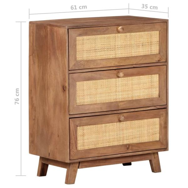 Sideboard 61x35x76 cm Massivholz Mango
