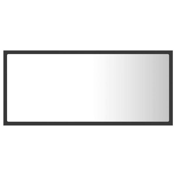 LED-Badspiegel Grau 90x8,5x37 cm Acryl