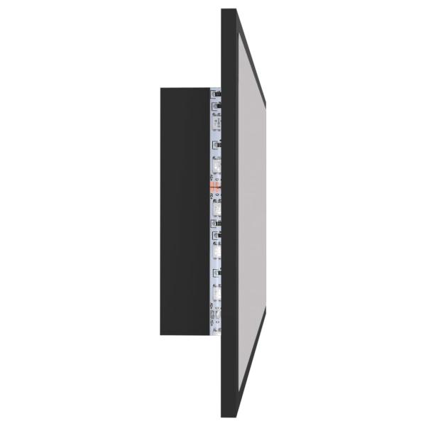 LED-Badspiegel Grau 90x8,5x37 cm Acryl