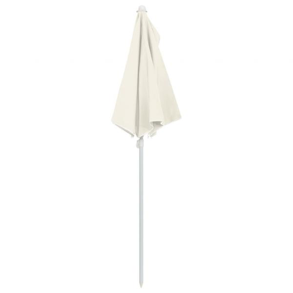 Halb-Sonnenschirm mit Mast 180x90 cm Sandfarben