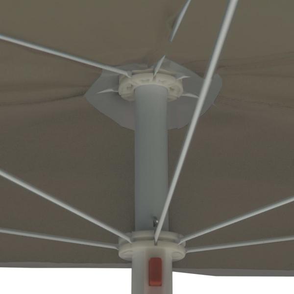 Halb-Sonnenschirm mit Mast 180x90 cm Sandfarben