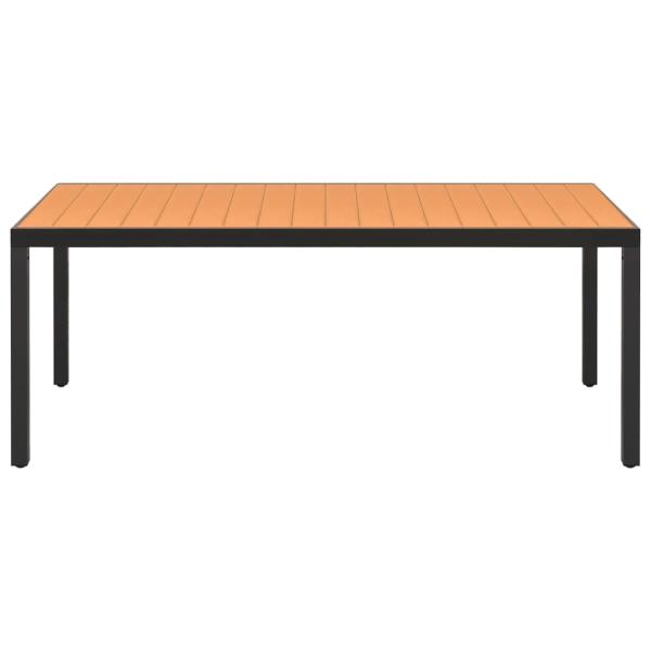 9-tlg. Garten-Essgruppe Aluminium Schwarz