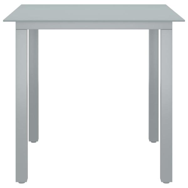 5-tlg. Garten-Essgruppe Aluminium Silbern und Schwarz
