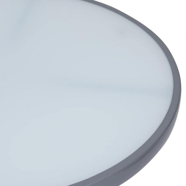 3-tlg. Bistro-Set Aluminium und Textilene Silbern