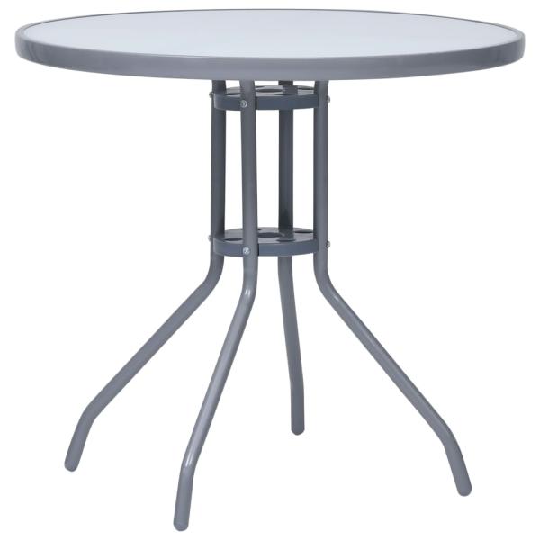5-tlg. Garten-Essgruppe Aluminium und Textilene Silbern