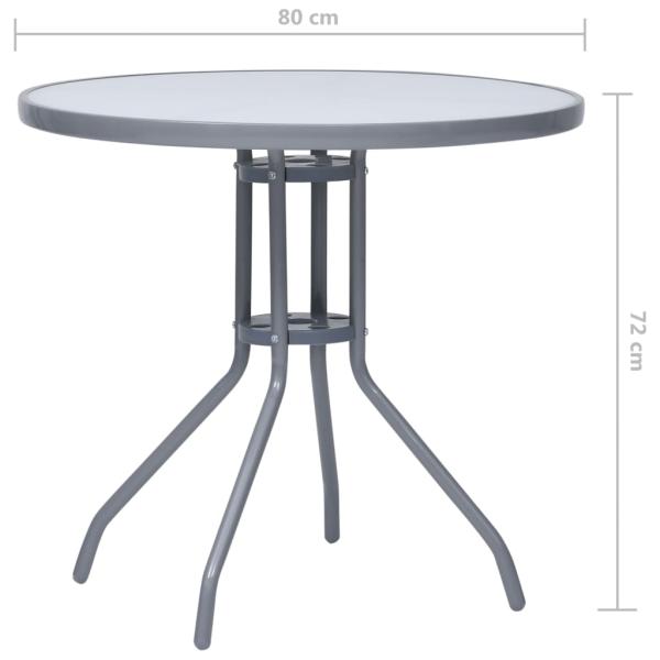 5-tlg. Garten-Essgruppe Aluminium und Textilene Silbern