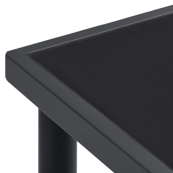 7-tlg. Garten-Essgruppe Stahl Anthrazit