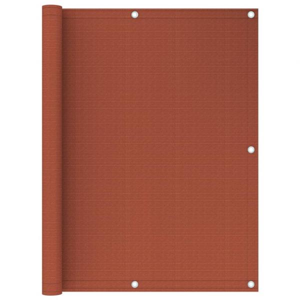 ARDEBO.de - Balkon-Sichtschutz Terracotta-Rot 120x600 cm HDPE