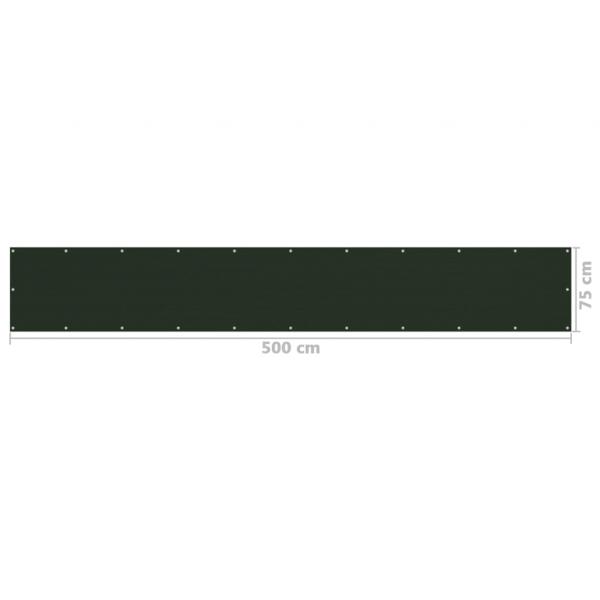 Balkon-Sichtschutz Dunkelgrün 75x500 cm HDPE
