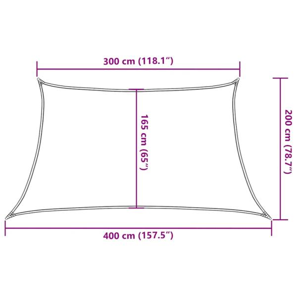 Sonnensegel 160 g/m² Rot 3/4x2 m HDPE