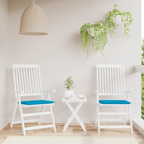 ARDEBO.de - Gartenstuhl-Kissen 2 Stk. Blau 40x40x3 cm Oxford-Gewebe
