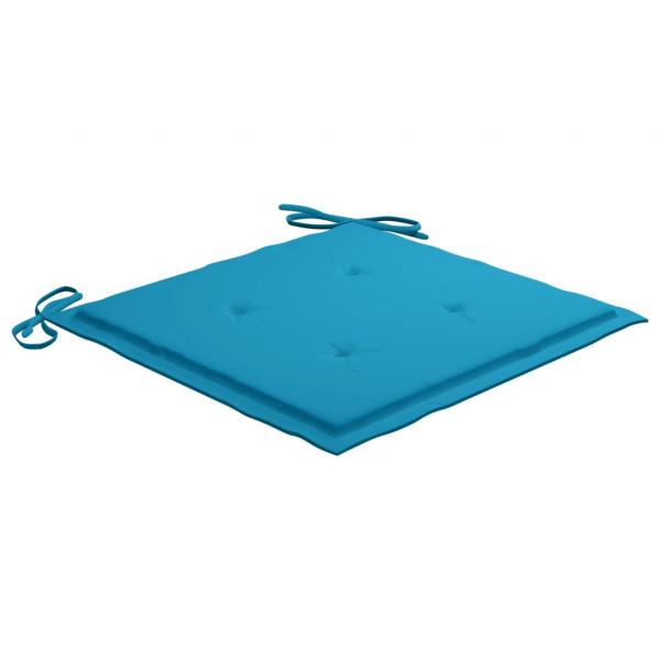 Gartenstuhl-Kissen 6 Stk. Blau 40x40x3 cm Oxford-Gewebe