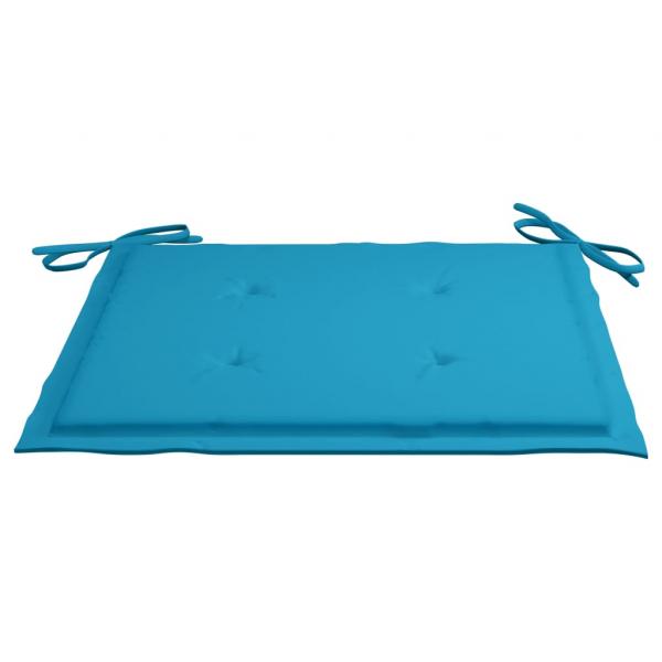 Gartenstuhl-Kissen 6 Stk. Blau 40x40x3 cm Oxford-Gewebe