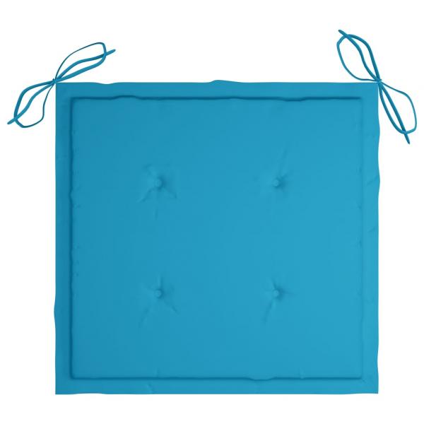 Gartenstuhl-Kissen 6 Stk. Blau 40x40x3 cm Oxford-Gewebe