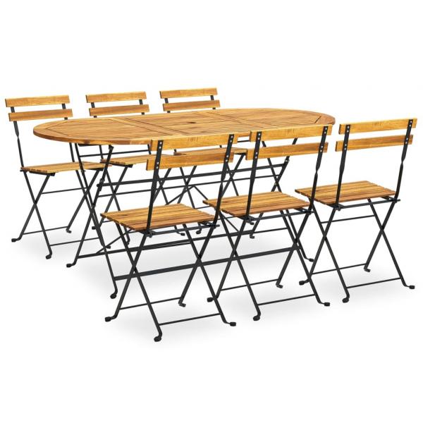 ARDEBO.de - 7-tlg. Garten-Essgruppe Klappbar Akazie Massivholz