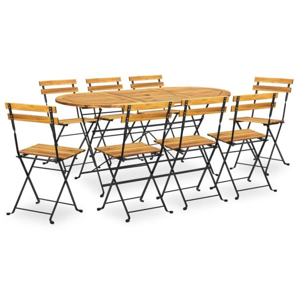 ARDEBO.de - 9-tlg. Garten-Essgruppe Klappbar Massivholz Akazie