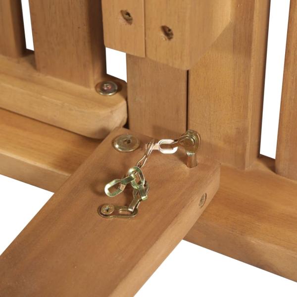 Klappbare Sonnenliege mit Auflage Akazie Massivholz 