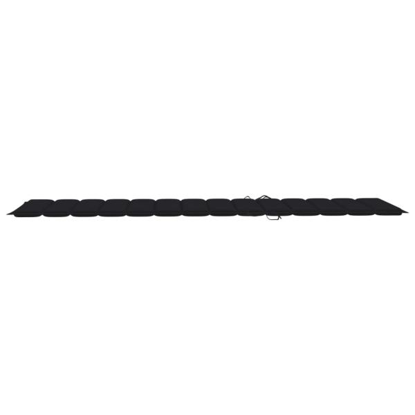 Klappbare Sonnenliege mit Auflage Akazie Massivholz 