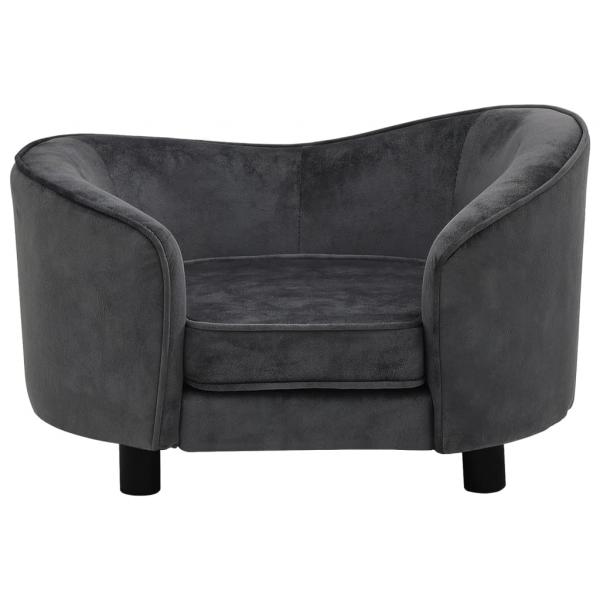 Hundesofa Dunkelgrau 69x49x40 cm Plüsch   