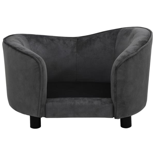 Hundesofa Dunkelgrau 69x49x40 cm Plüsch   