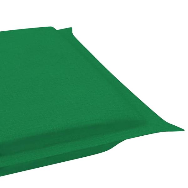 Sonnenliege mit Auflage Grau Massivholz Akazie
