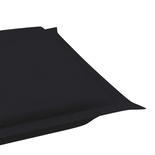 Sonnenliege mit Auflage Grau Massivholz Akazie